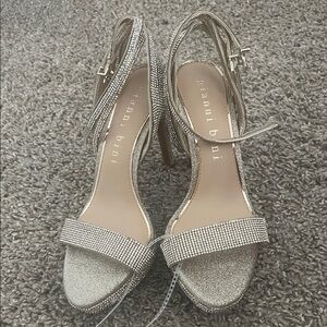 Gianni Bini Glittering Silver Heels